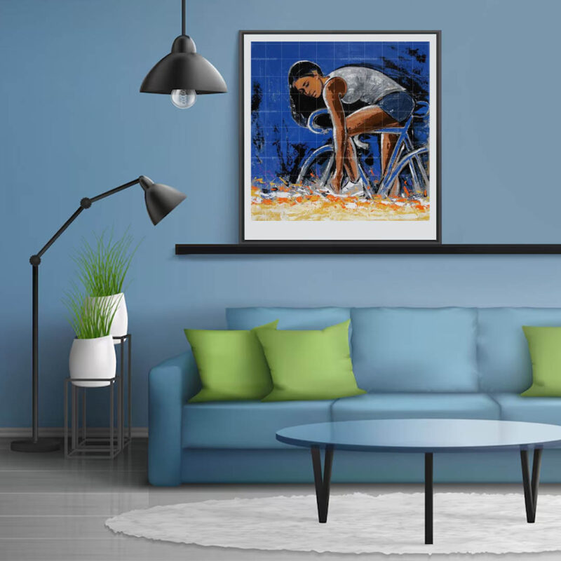 The Beautiful Girl on Cycle- Figurative art - image 2
