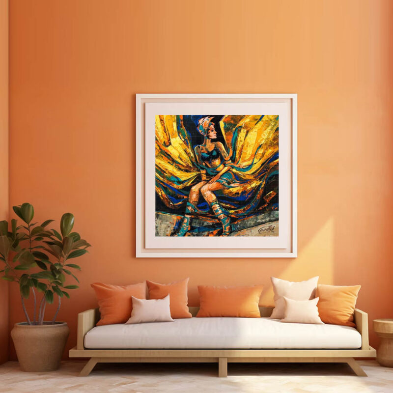 The Golden wings-Angel Painting - image 5