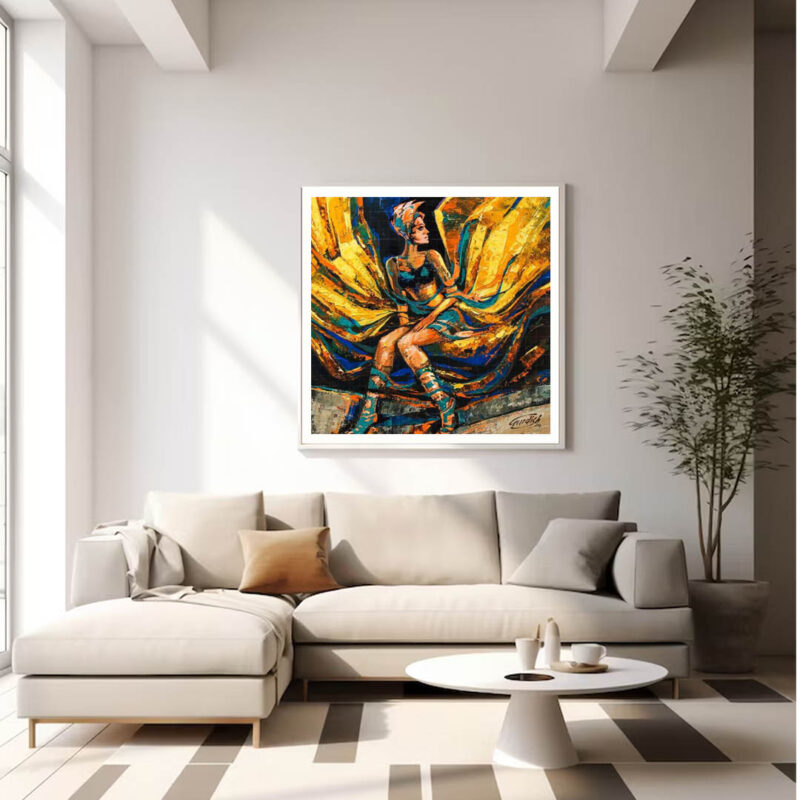 The Golden wings-Angel Painting - image 2