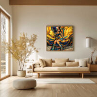 The-Golden-wings-Angel-Painting