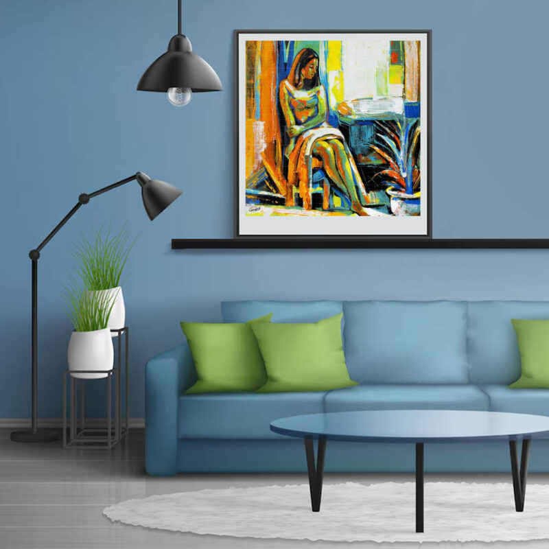 Painting of a young girl - image 5