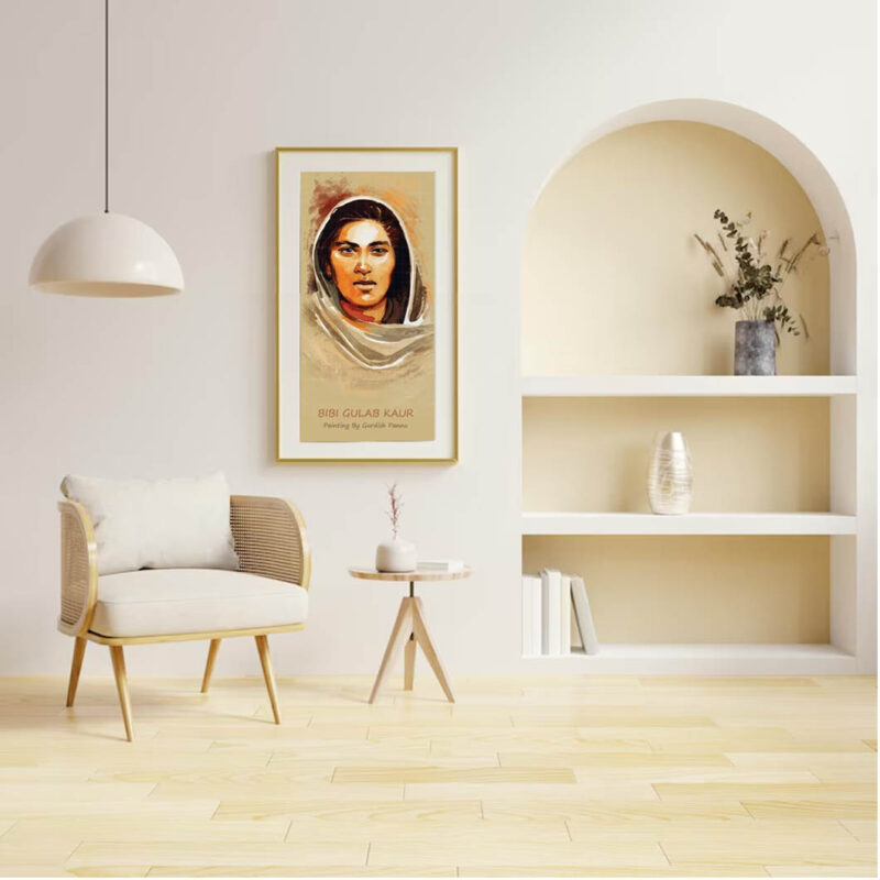 BIBI GULAB KAUR-Indian Freedom Fighter Painting - image 4