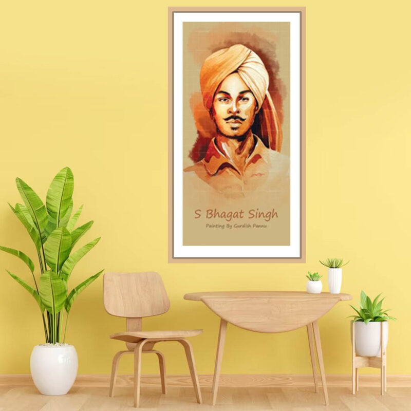 Sardar Bhagat Singh-Indian Freedom Fighter Painting - image 2