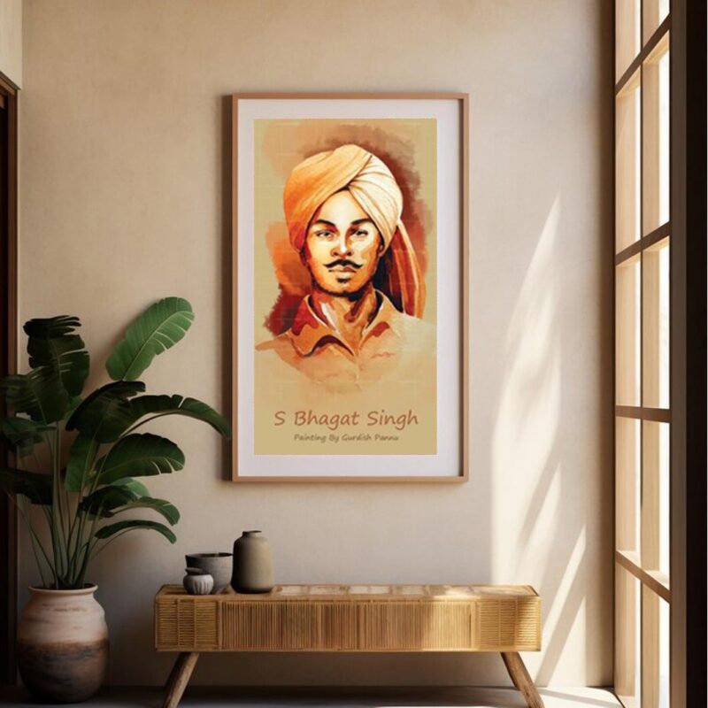 Sardar Bhagat Singh-Indian Freedom Fighter Painting - image 3