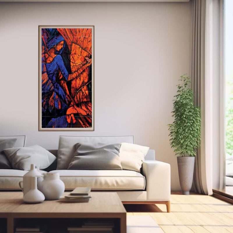 The Bird of Hope-Spiritual Figurative Painting - image 3