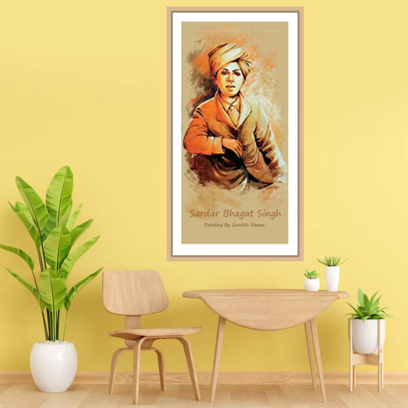 Young Sardar Bhagat Singh-Indian Freedom Fighter Painting - image 2