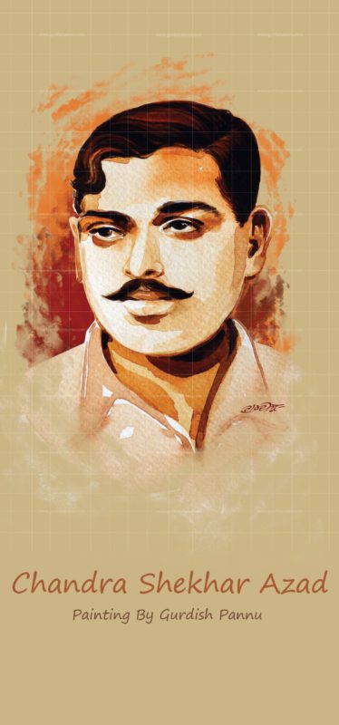 chandra shekhar azad-Indian Freedom Fighter Painting is Original handmade textured independence day art which is dedicated to the pride of India which has inspired the generations and this Artwork is for sale worldwide at affordable price. Sachi desh bhakti I love my india.