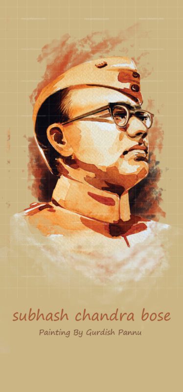 Subhash Chandra Bose-Indian Freedom Fighter Painting is one of the Indian Freedom Struggle movement paintings and World famous Original handmade Sachi Desh Bhakti Painting which is dedicated to the pride of Bengal