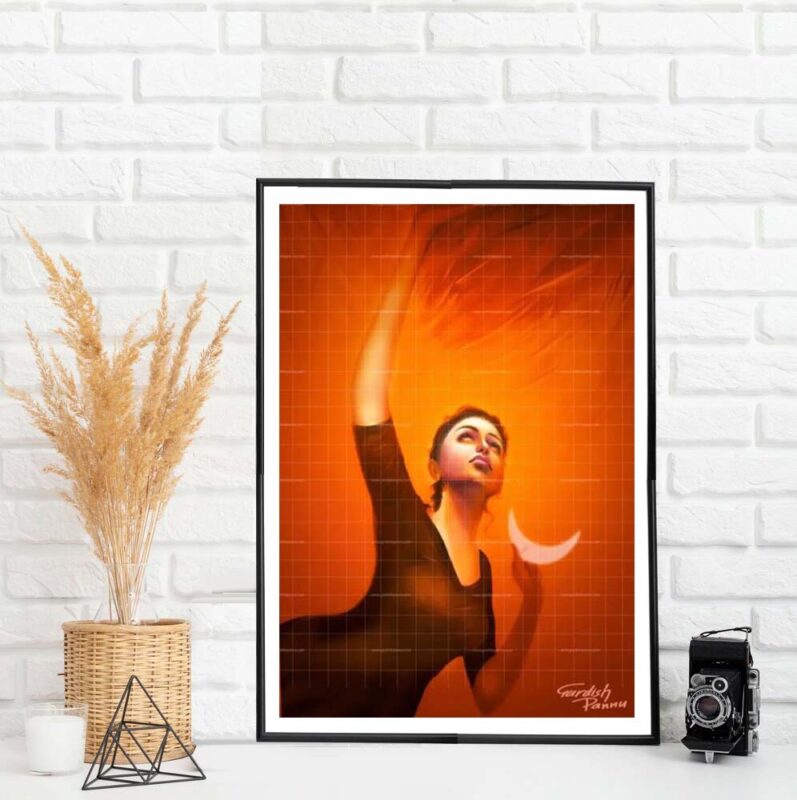 The Girl and The Moon Painting - image 5