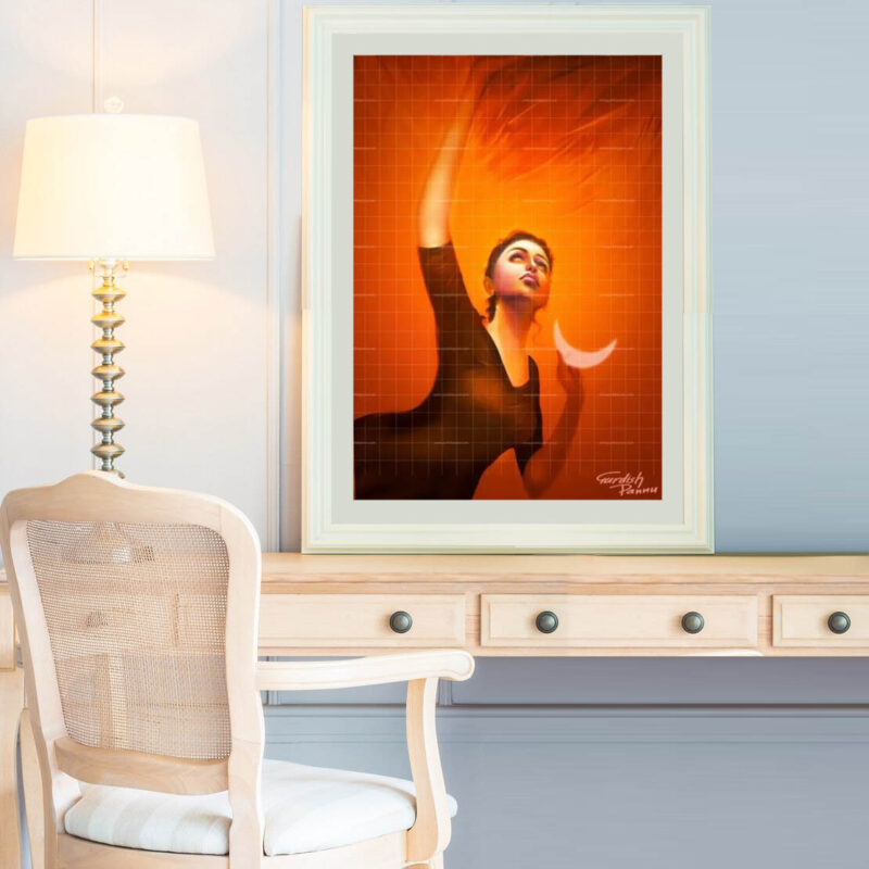 The Girl and The Moon Painting - image 2