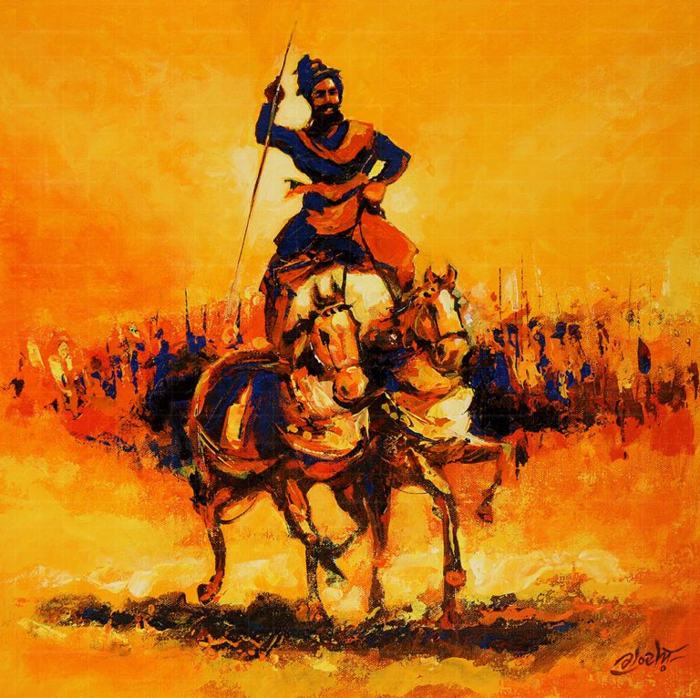 singh of anandpur sahib orignal handmade painting for sale