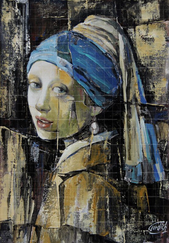 Girl with a Pearl Earring handmade original painting for sale