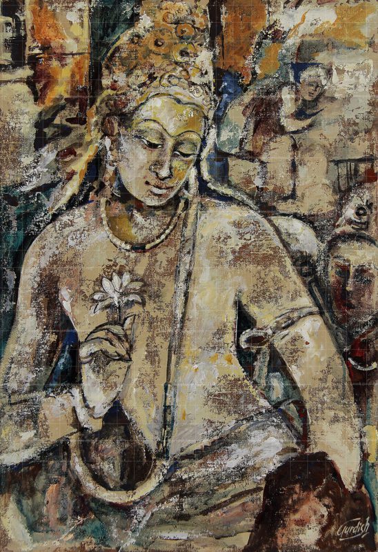 The Ajanta Cave Painting Buddha original Handmade painting buy online