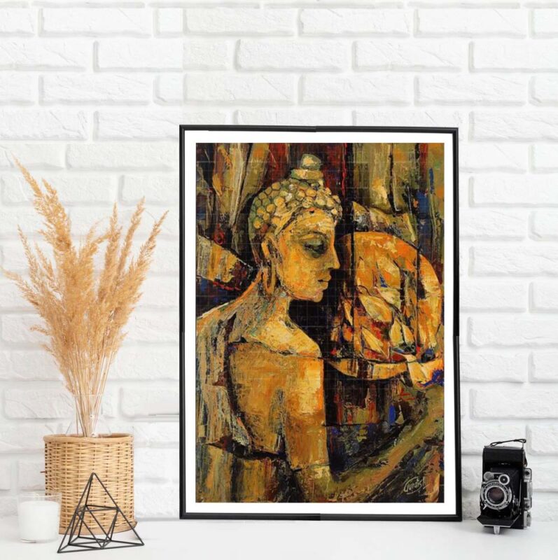 Buddha Painting-Golden Bird - image 4