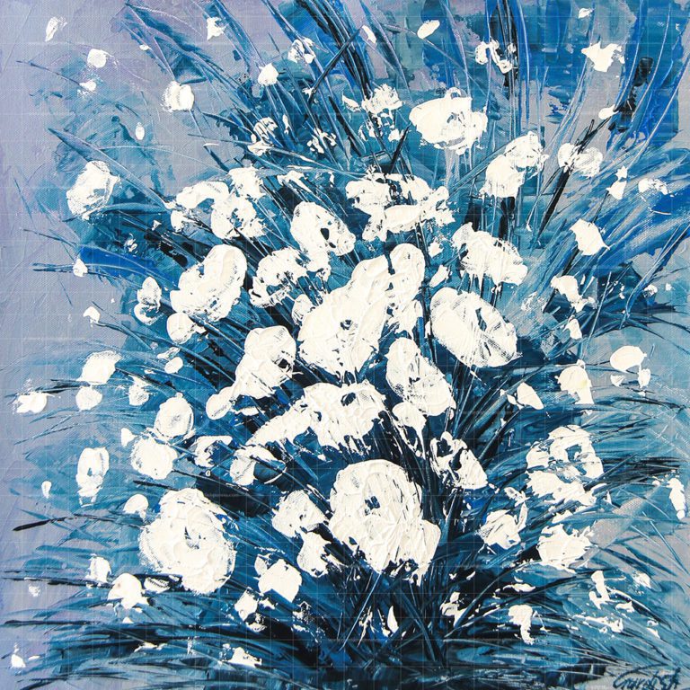 dazzling flowers original Handmade painting Acrylic artwork American decorative painting