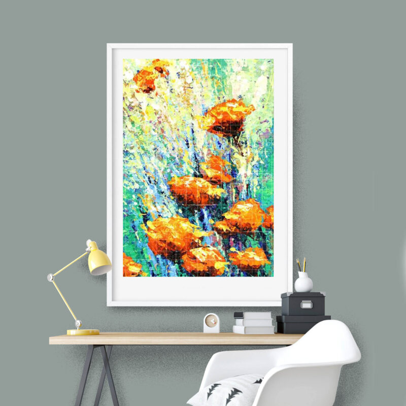Beautiful Marigold (Genda Phool)- Floral Painting - image 5