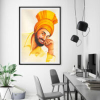 Punjabi Jatt Gabru Vaisakhi Festival Painting