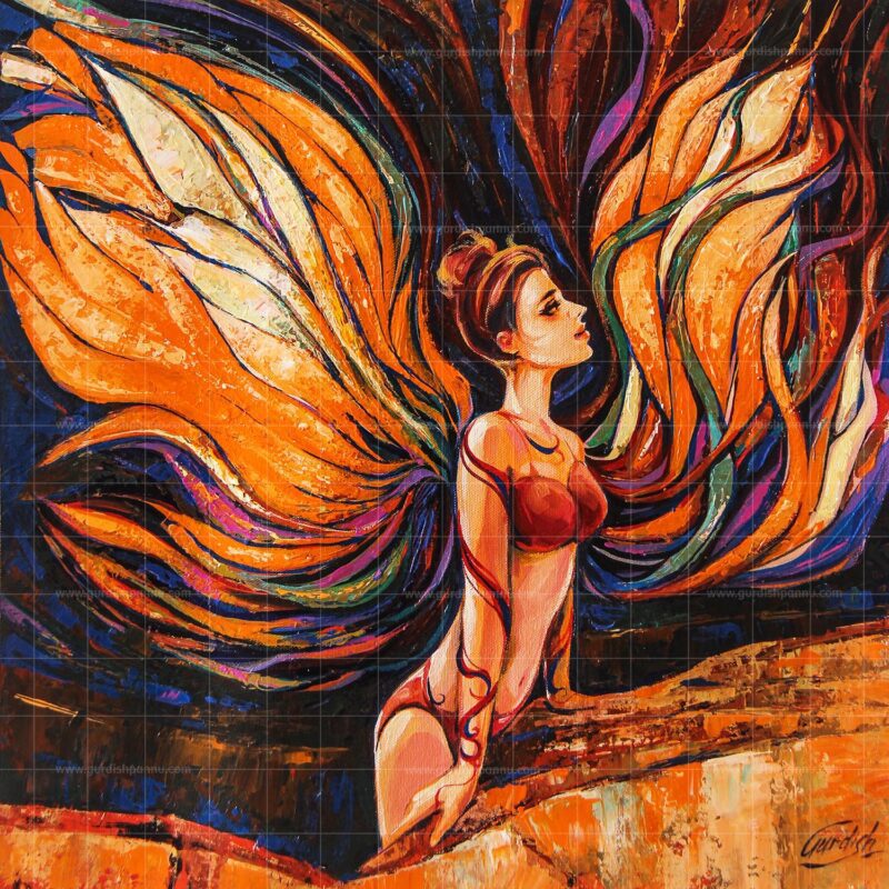 The Magic Wings is an introspective artwork which lays emphasis on the self realization of strength which it comes to women empowerment