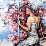 Here is the SEO-optimized metadata for your WordPress upload, specifically tailored for the file the-sweet-blossom-300x300.jpg. 1. Alternative (Alt) Text Alt Text: The Sweet Blossom oil painting featuring a woman in a sunhat on a swing surrounded by pink flowers.