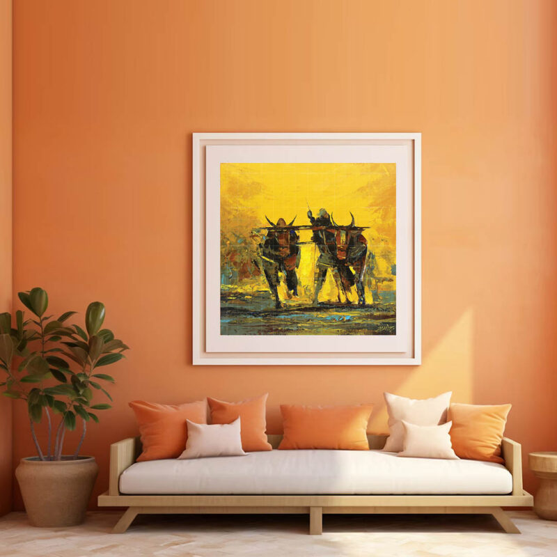 Hall Vahonda Vdde Tarhke Da- Punjabi Farmer Painting - image 3
