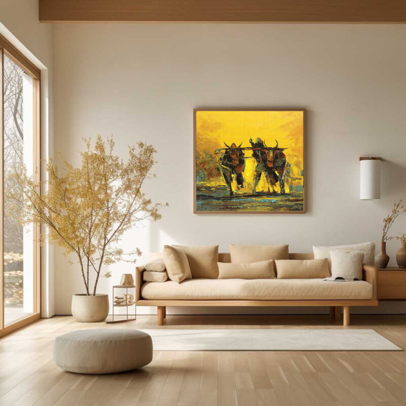 Hall Vahonda Vdde Tarhke Da- Punjabi Farmer Painting - image 4
