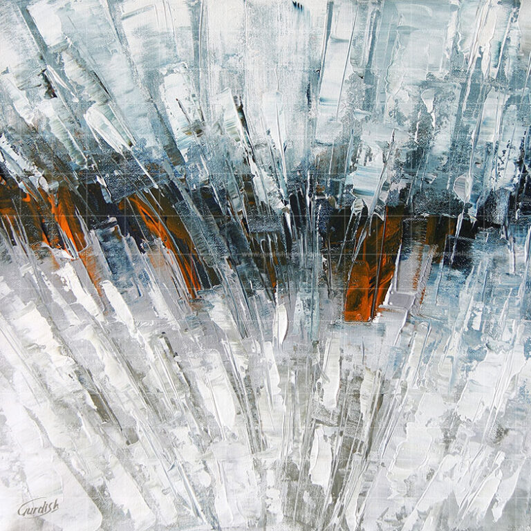 a warm hope is a beautiful modern acrylic artwork which is purely abstract with red and white color.