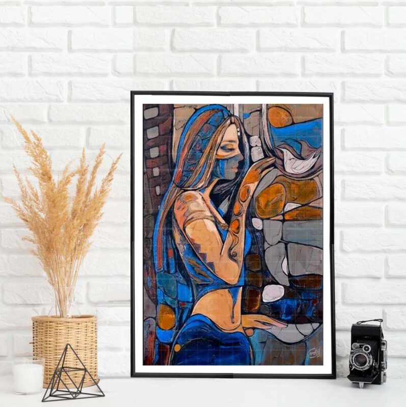Talking eyes- Woman painting - image 5