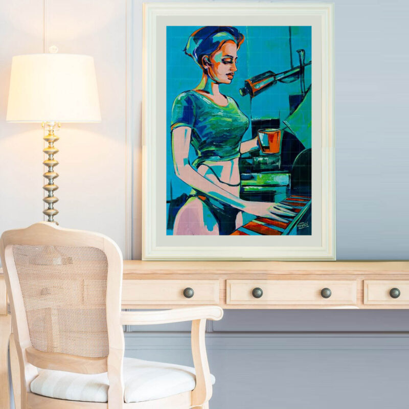 Dynamic music-Woman painting - image 3