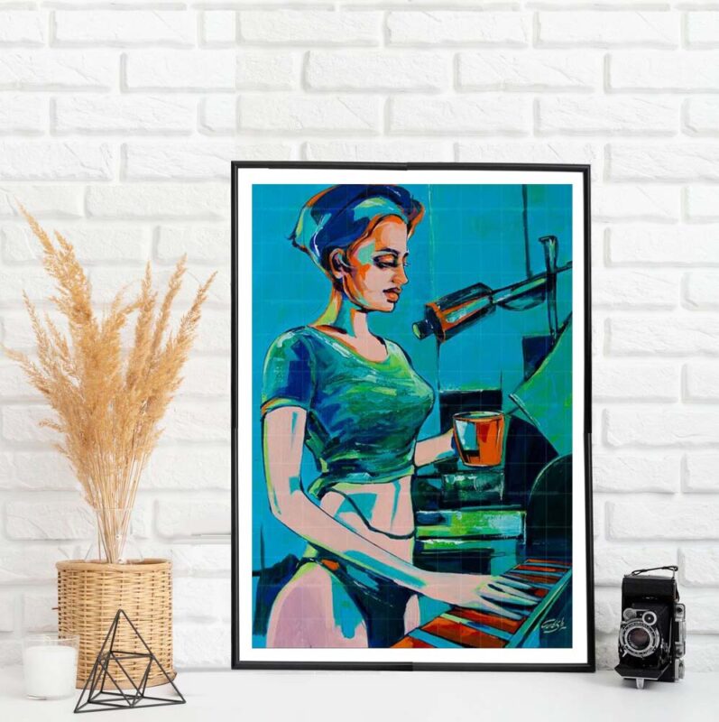 Dynamic music-Woman painting - image 5