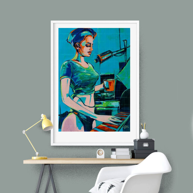 Dynamic music-Woman painting - image 7
