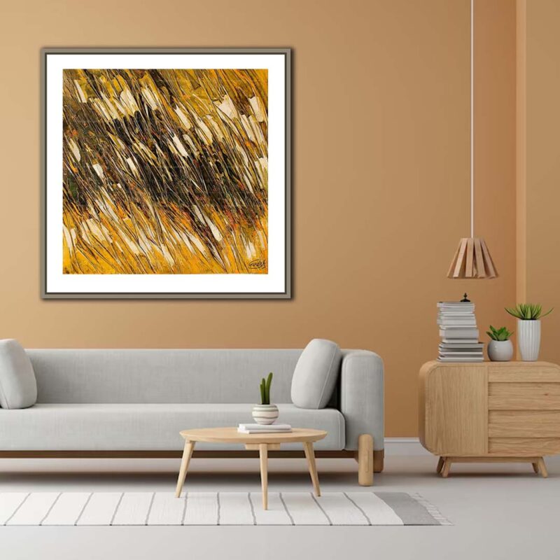 Golden wind abstract art - image 4