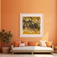 Golden wind abstract art