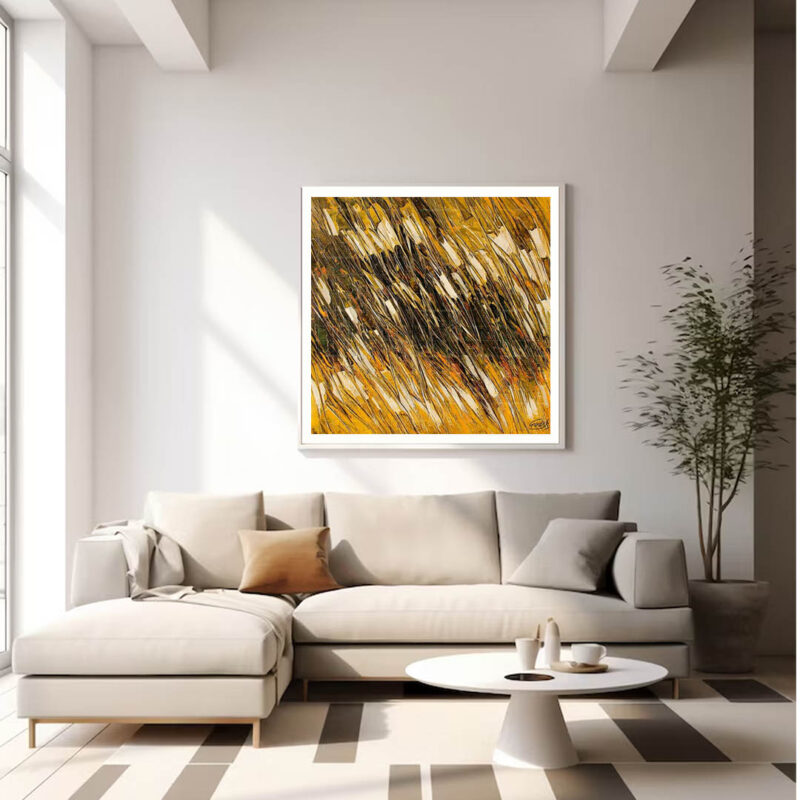 Golden wind abstract art - image 2