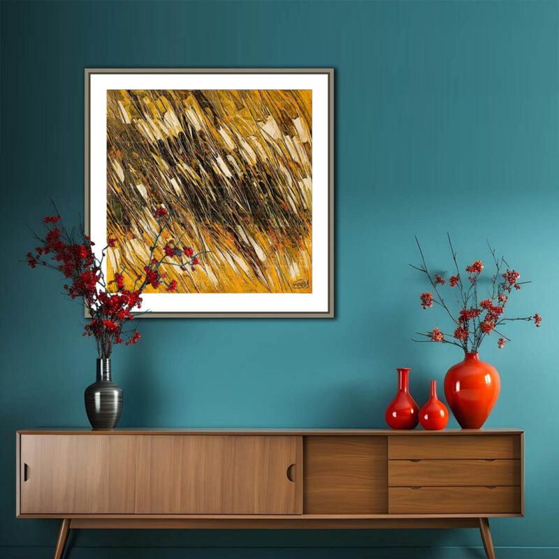 Golden wind abstract art - image 7