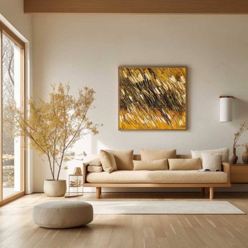 Golden wind abstract art - image 6