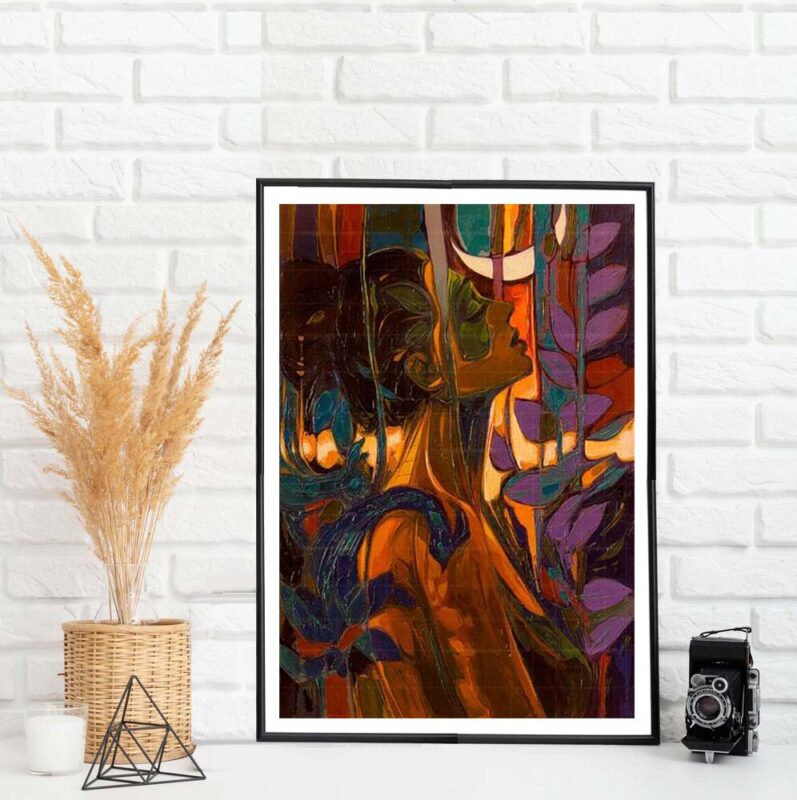 The woman and the moon painting - image 5