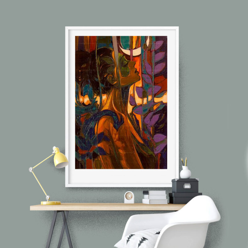 The woman and the moon painting - image 7