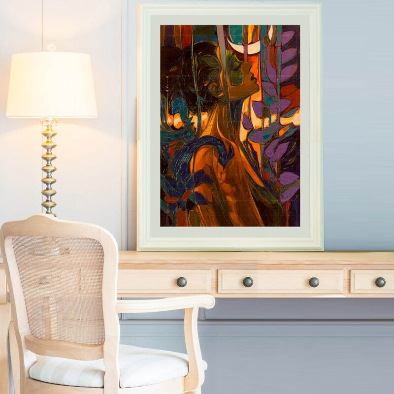 The woman and the moon painting - image 2