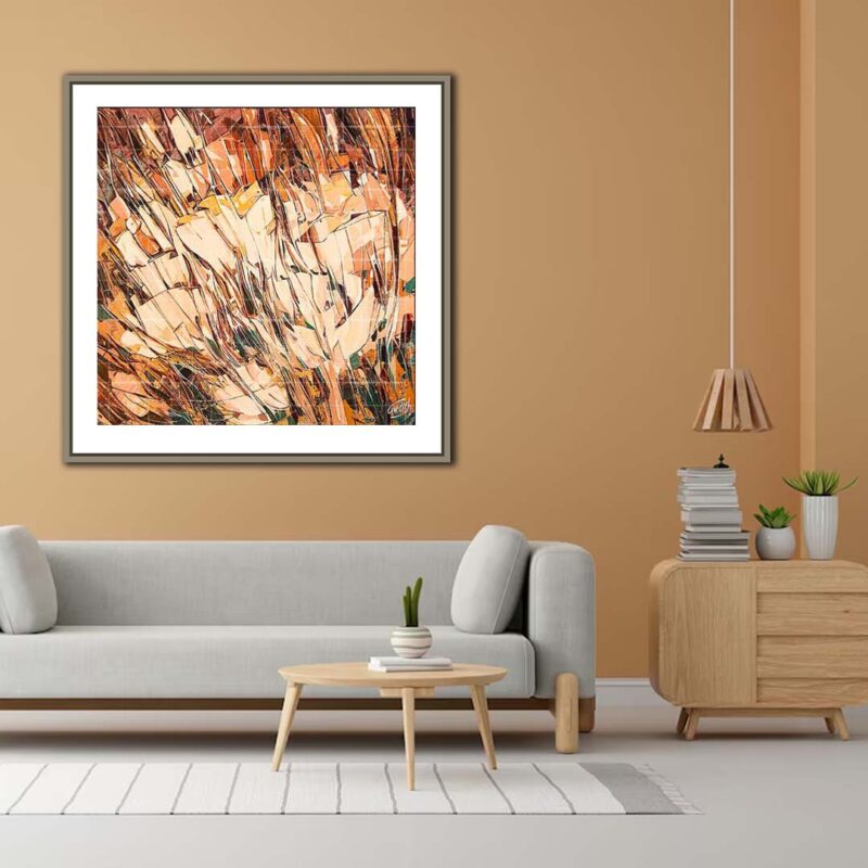 Peach Floral Wall Art - image 2