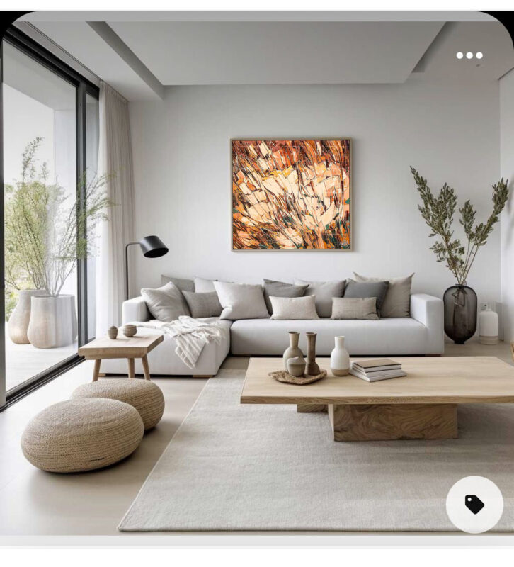 Peach Floral Wall Art - image 11