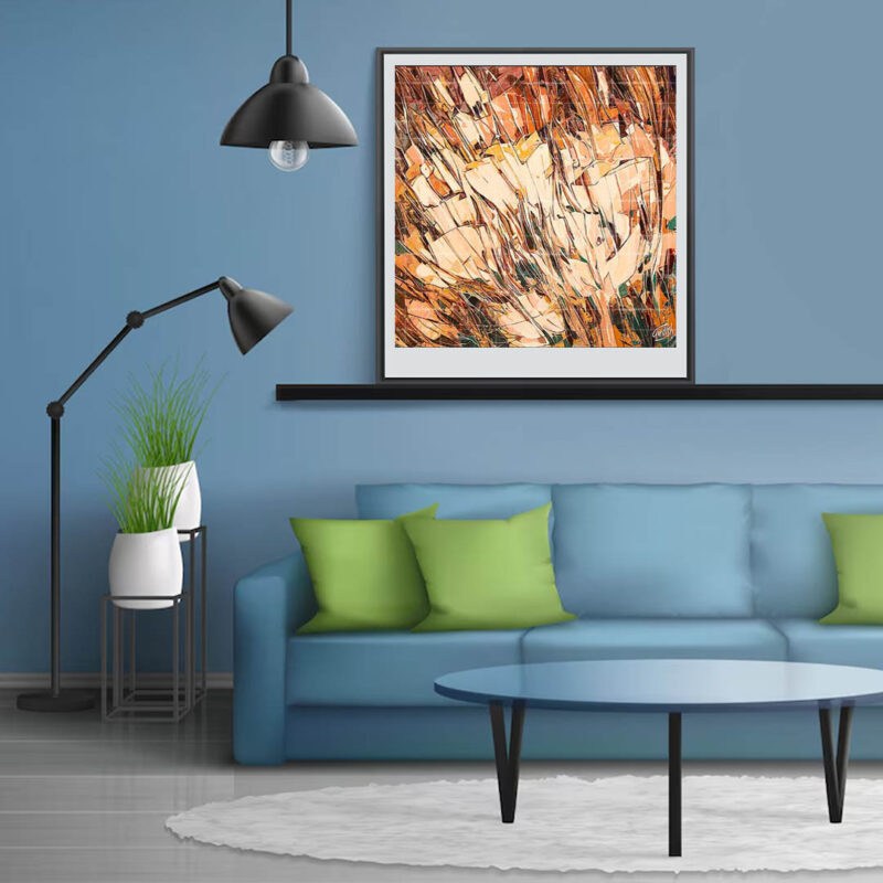 Peach Floral Wall Art - image 3
