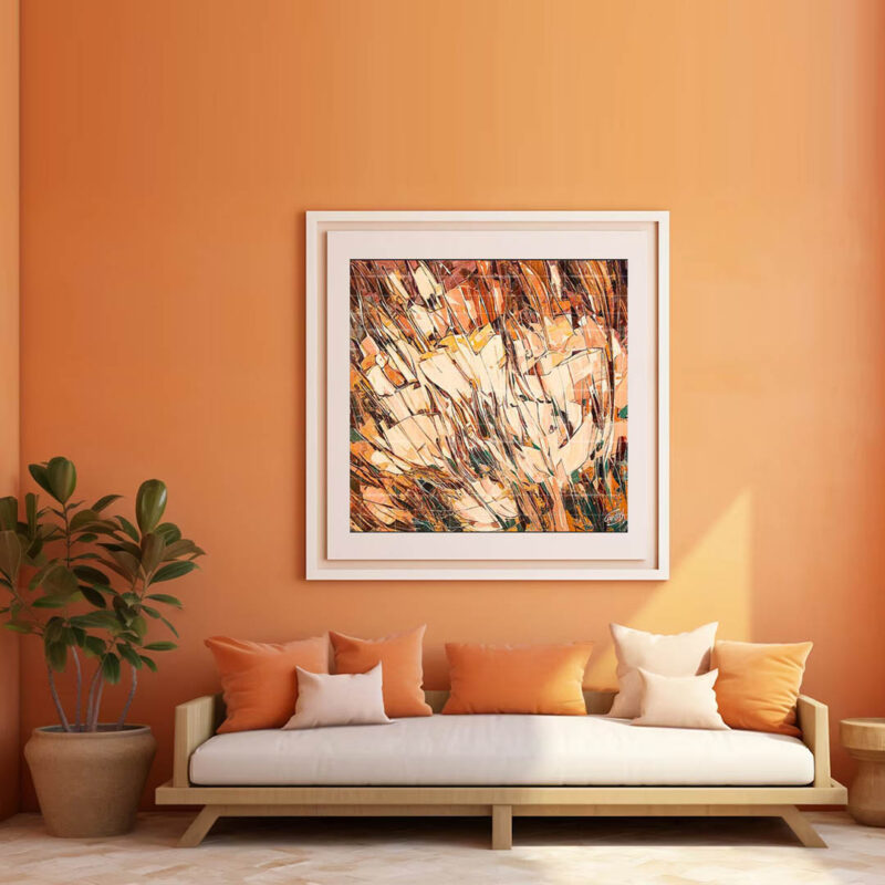 Peach Floral Wall Art - image 4