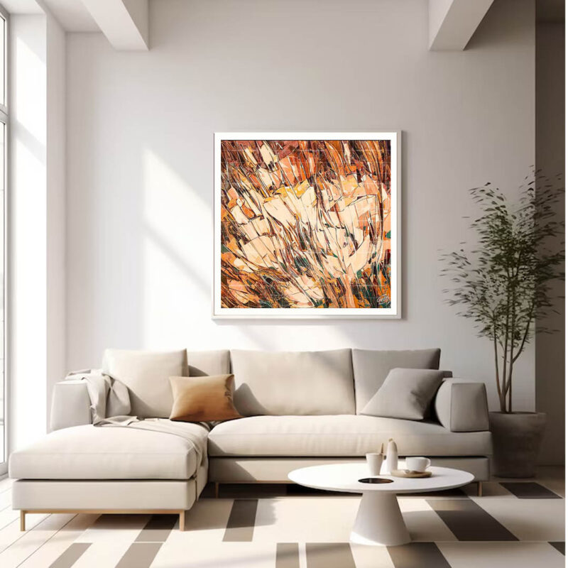 Peach Floral Wall Art - image 6