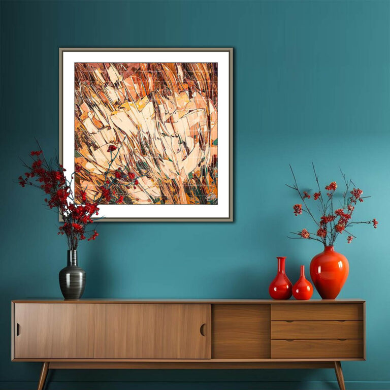 Peach Floral Wall Art - gallery photo 5