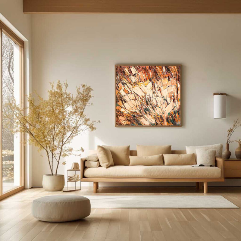 Peach Floral Wall Art - image 7