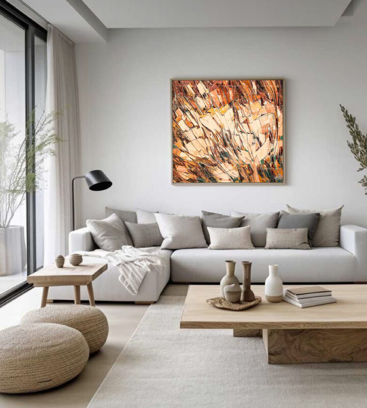 Peach Floral Wall Art - image 10