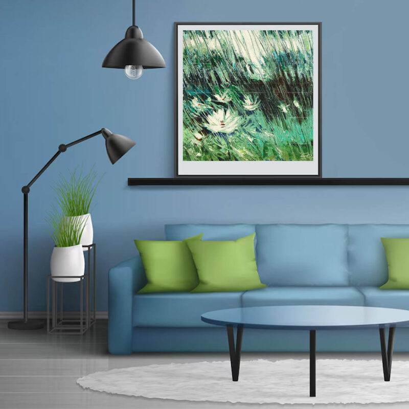 White Waterlilies Painting - image 5