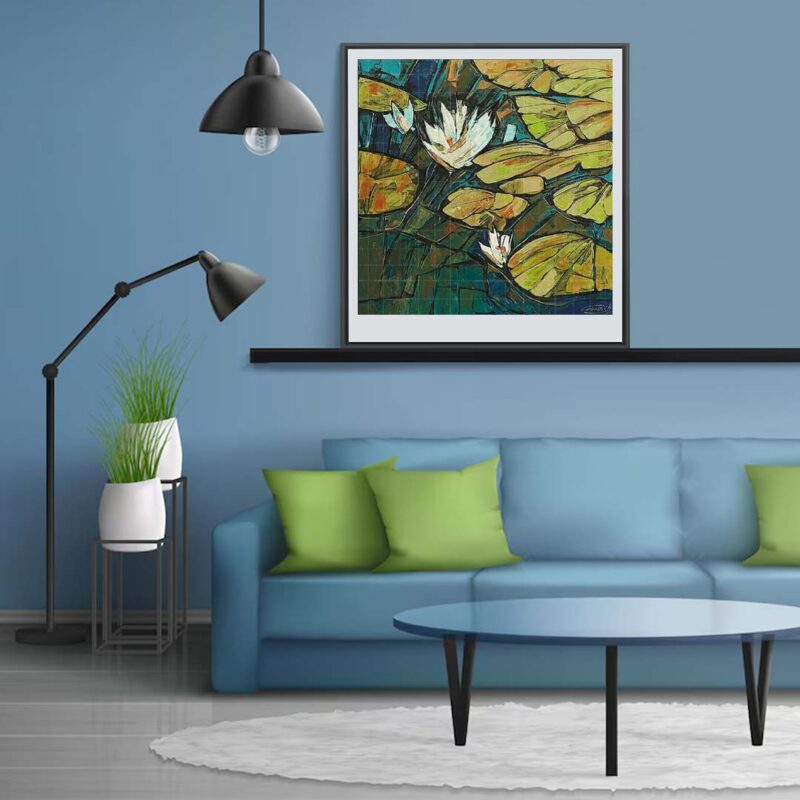 Abstract Water Lilies Pond - image 3