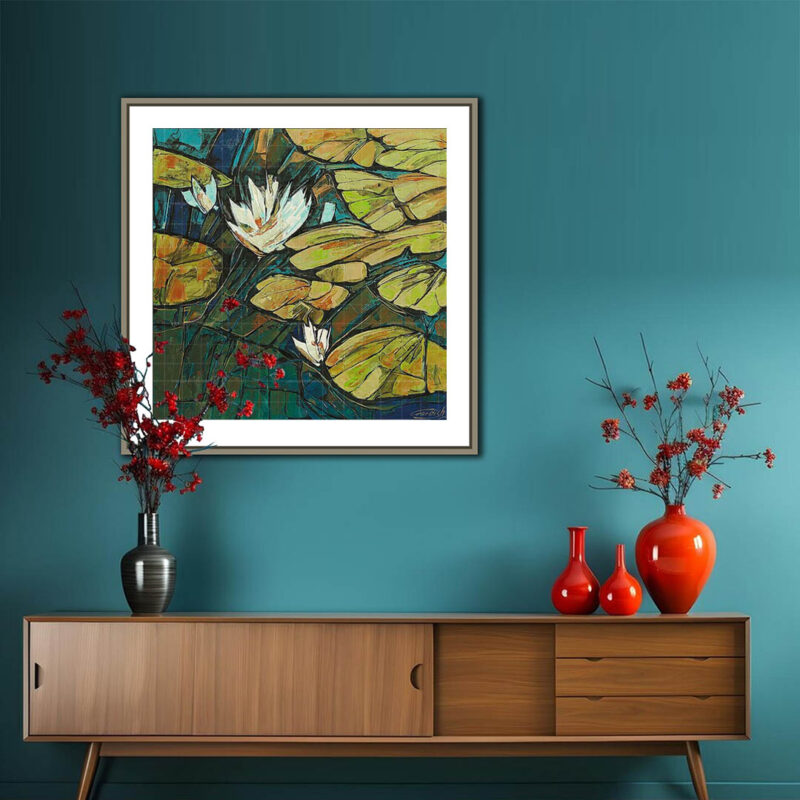 Abstract Water Lilies Pond - image 5