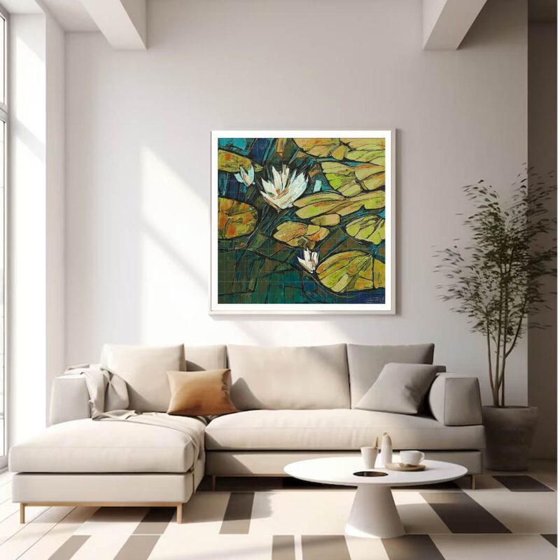 Abstract Water Lilies Pond - image 6